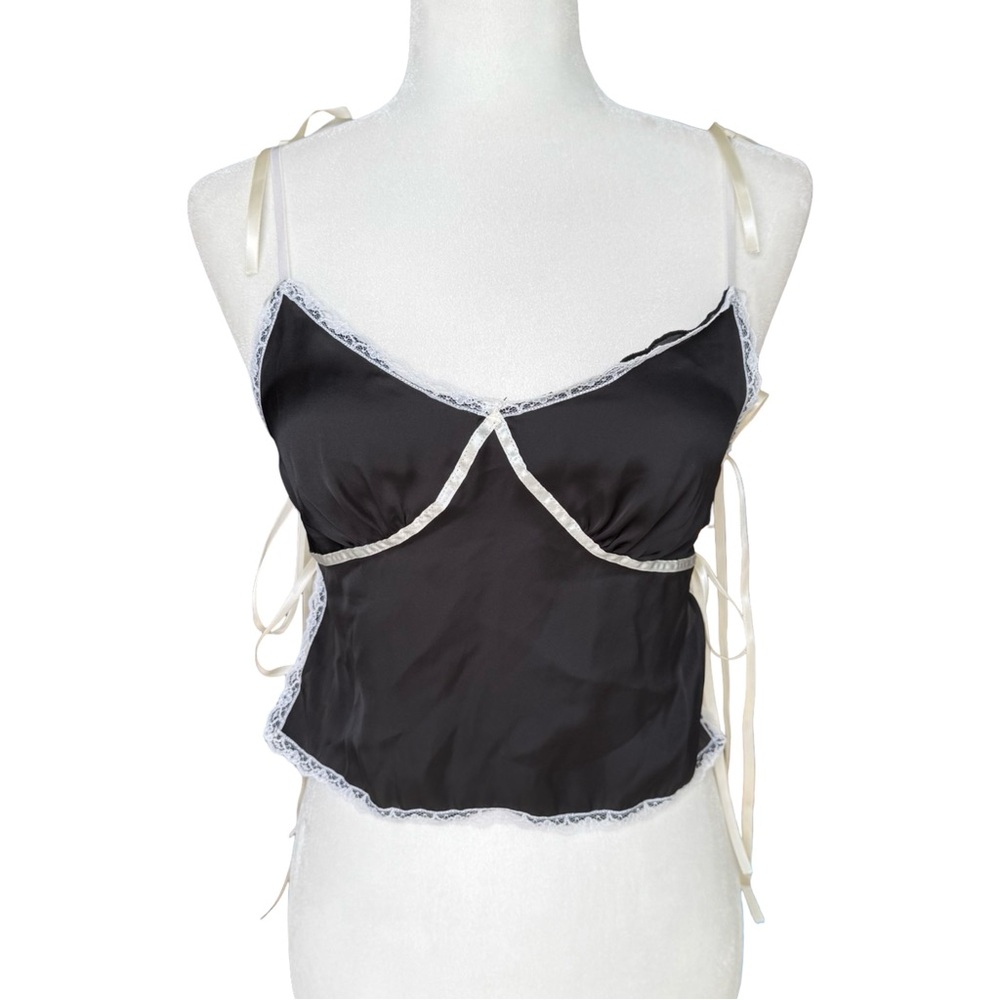 Awoke Vintage | Side Tie Top in Black - Size XS/S (NWT)